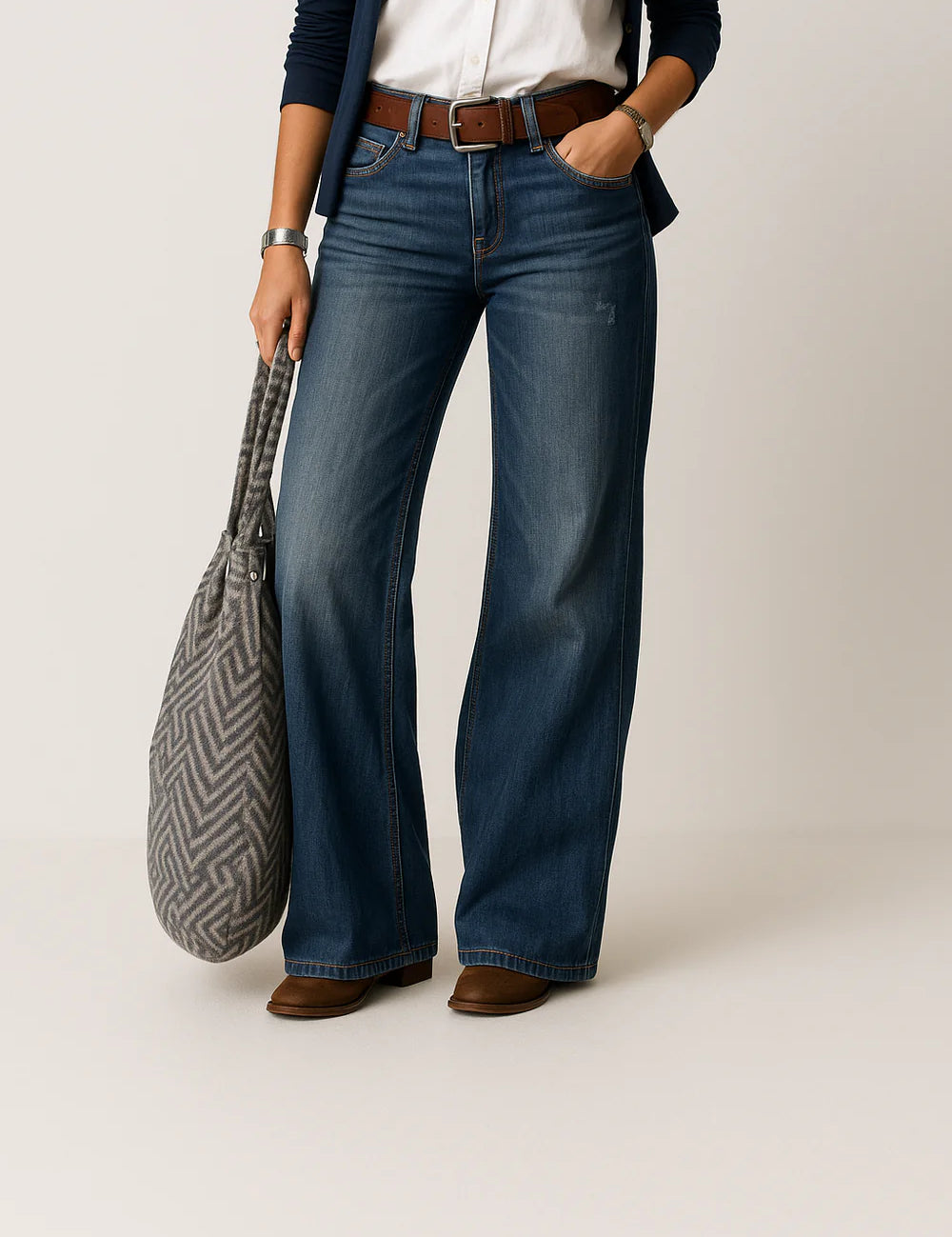 Selene Wide-Leg Denim Jeans - Casual & Stylish