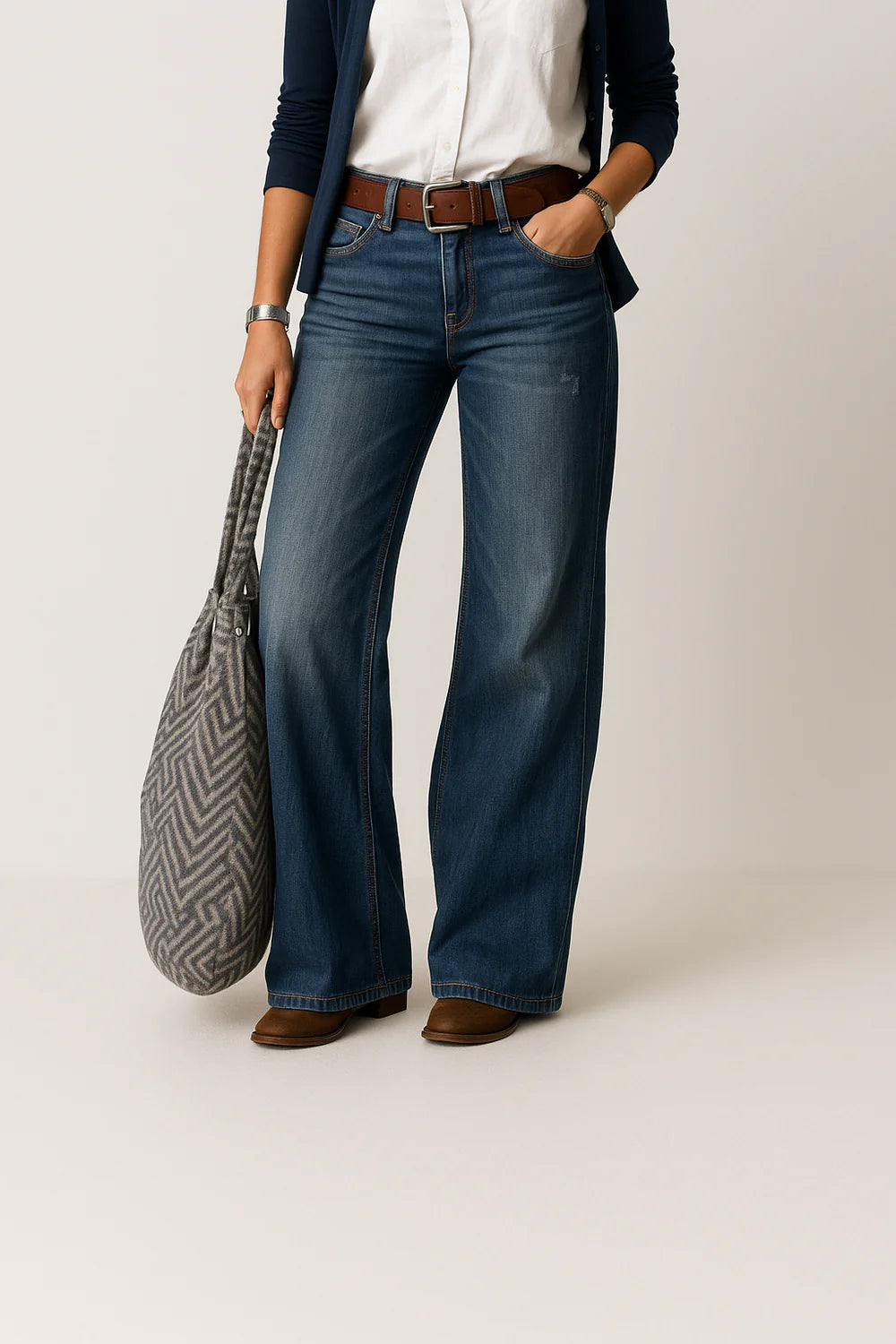 Selene Wide-Leg Denim Jeans - Casual & Stylish