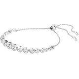 Clear Crystal Infinity Bracelet with Rhodium Finish for Women