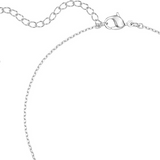 Matrix Square Cut Blue Crystal Pendant with Rhodium Finish for Women