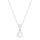 Stilla Pendant with Clear Crystals and Rhodium Finish for Women