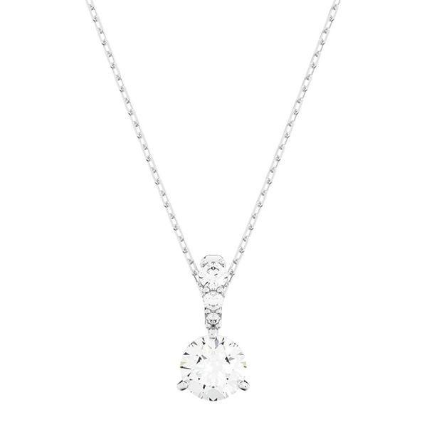 Stilla Pendant with Clear Crystals and Rhodium Finish for Women