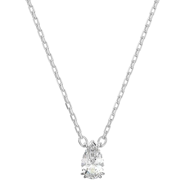 Stilla Pear Cut Pendant with Rhodium Finish for Women