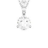 Stilla Pendant with Clear Crystals and Rhodium Finish for Women